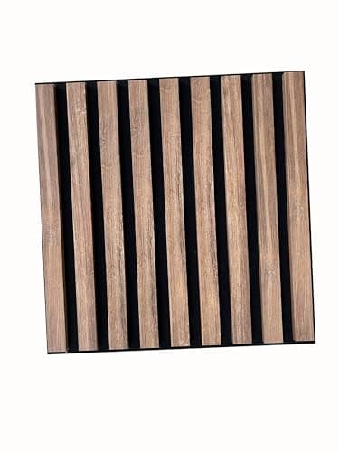 MEBANO Panneaux Acoustiques Chêne Artisan - Décoration Murale pour Salles de Conference - 2x (26,5x240 cm) Noire — Chêne Stirling