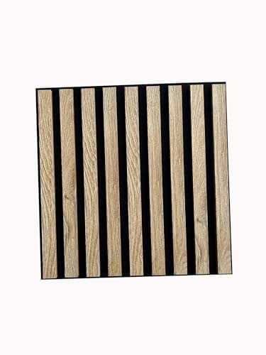 MEBANO Panneaux Acoustiques Chêne Artisan - Décoration Murale pour Salles de Conference - 2x (26,5x240 cm) Noire — Chêne Naturel Grandson