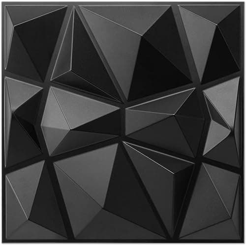 Grace Baltic - Panneaux muraux 3D diamant imperméables résistants à la chaleur (Noir) - 30 x 30 cm - Lot de 30
Grace Bal