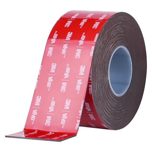 Ruban adhésif double face 3M extra fort mousse VHB 40 mm x 5 m, imperméable et résistant aux hautes températures pour vo