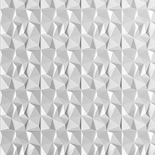 Panneaux muraux 3D en PVC texturé blanc losanges salle de jeux salon chambre buanderie cuisine photographie 30x30 cm