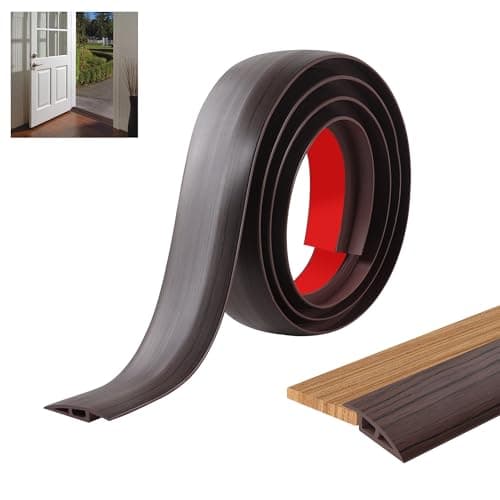 JUNART Bande de transition PVC 100cm×7cm résistante à l'usure et aux rayures pour cuisine/salle de bain - grain de bois — grain noyer noir