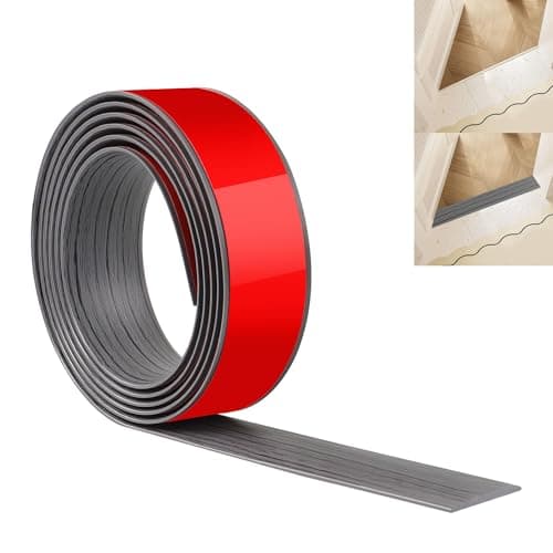 Bande de Transition de Sol JUNART Noyer des Meilleures Réviews, Bandes de Revêtement de Sol Autocollantes en PVC 400cm×5 — Gris Foncé