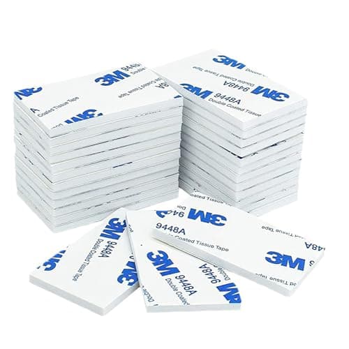 20 Pièces Scotch Double Face Extra Fort Étanche pour Intérieur et Extérieur - Adhésif Mousse PE Étanche (30 mm x 50 mm)