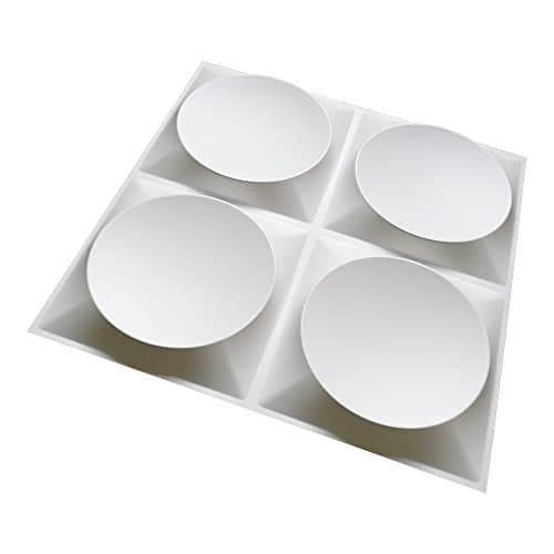 Art3d 12 Plaques 3 m² Panneaux Muraux 3D PVC Blanc Recyclable, Motif Surface de Lune, Beauté Intemporelle pour Salon et