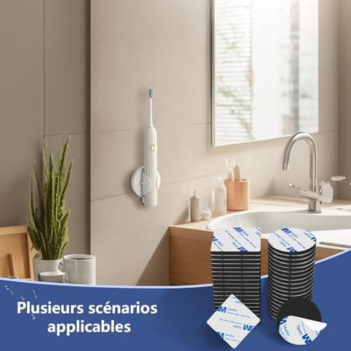 Kinoco - Autocollants Puissants pour Maison et Décoration - Adhésif Fort (20 pcs 4 cm x 3 mm cercles | 20 pcs 4 cm x 4 c