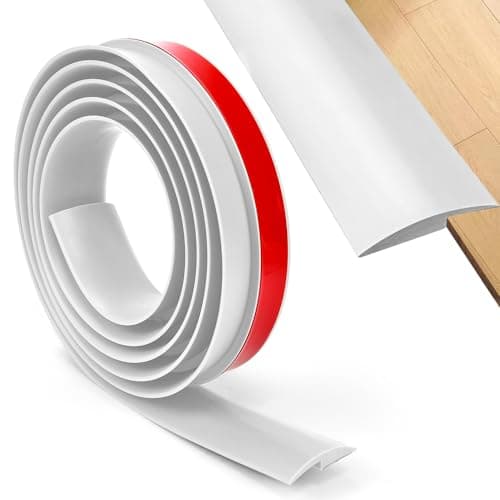 DIKEBAO Profilé de Transition Sol Grey 200×5cm Auto-Adhésif pour Carrelage et Décorationsfächer — Blanc