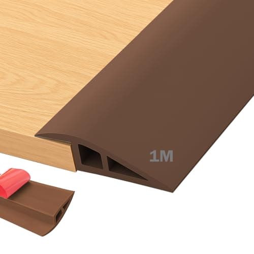 Profils autocollants de transition PVC 1 m x 5 cm — Marron Foncé