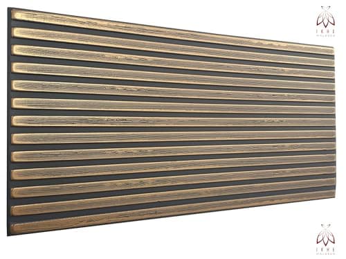Panneaux 3D en polystyrène doré - Décoration de plafond - Imitation lamelles - 3 mm d'épaisseur - 100 x 50 cm - 3 m² -.d