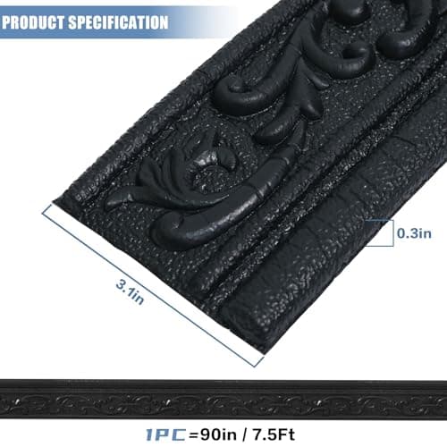 WADILE Frise Murale Autocollante Blanche pour Salle de Bain et Cuisine - Étanche, Décorative et FlexIBLE
