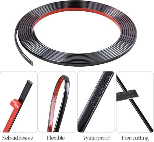 Moulure Décorative Autoadhésive 10mm Noir pour Mur et Plafond, Mirroir et Carrelage.usa
Autoadhésive Moulure Décorative