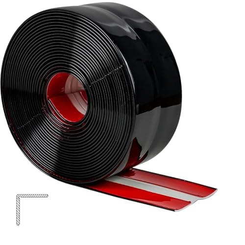 ZOWZOW Moulure Murale Autocollante - Flexibilité et Protection d'Angle pour Mur, Plafond et Meubles | 2 cm × 6 m | Bordu — Noir
