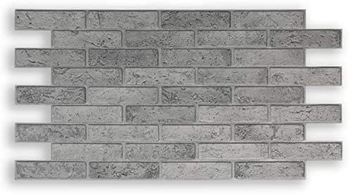 Grace Baltic Lot de 20 panneaux muraux 3D pour décoration murale intérieure, décoratifs et faciles à installer, idéaux p — Brique Grise