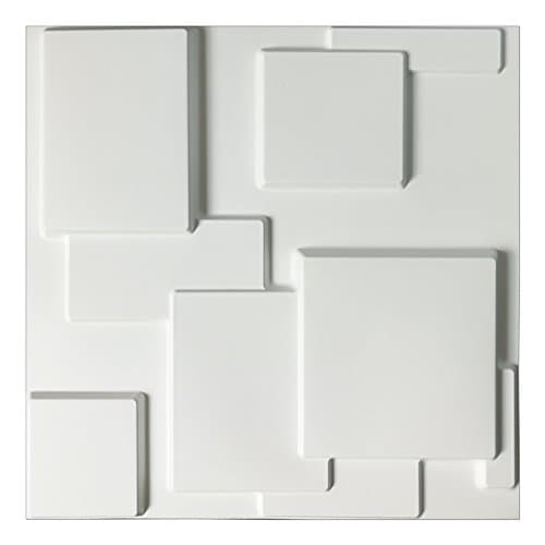 Art3d Carreaux 3D décoratifs, Panneaux de décoration Murale Moderne, Blanc, 3m² — Blanc