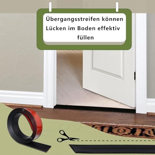 Profilé de Transition Autocollant PVC Noir, Plinthes de Transition 1,5m x 4cm, pour Sols de Pièces et Carrelages