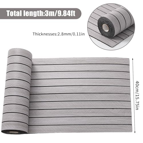 Panneaux muraux 3D autocollants pour décoration intérieure - Gris clair - 40 cm x 300 cm - Acoustiques - Imperméables -
