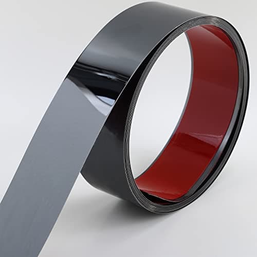 Moulures et garnitures murales effet miroir métallisé noir | Design peler et coller, 5 m x 2 cm, intérieur moderne — Noir Métallisé