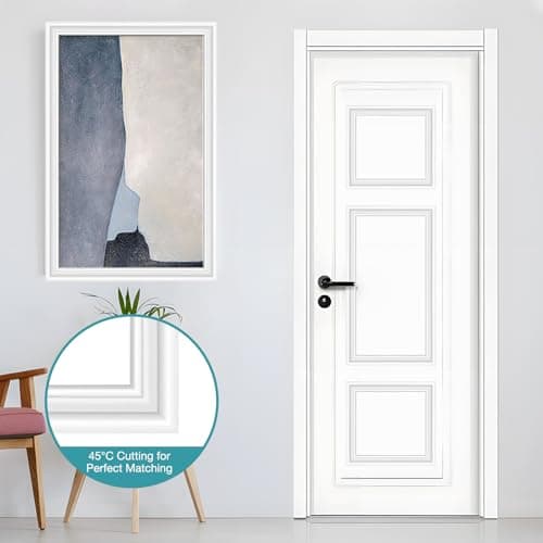 Moulures murales décoratives autocollantes flexibles en stuc Blanc 22 mm × 3 m pour décoration DIY et protection des mur