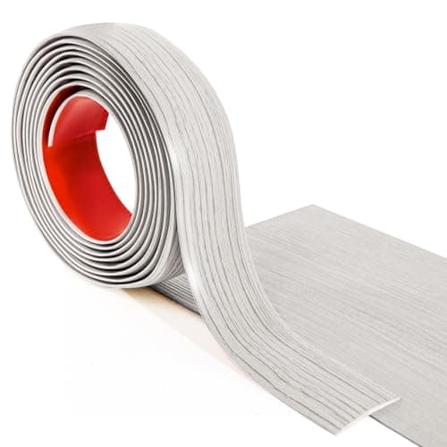 Art3d Bande de transition de moquette auto-adhésive en vinyle, pour séparer les espaces, Blanc délavé 304x4cm, applicabl