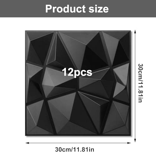Panneaux muraux 3DLot Noir pour Salon et Chambre À Coucher - Revêtement de Façade - Panneaux de Plafond - Panneaux de Je