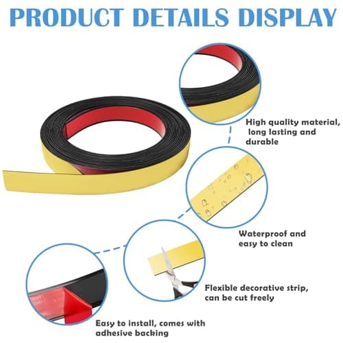 MeYuxg Moulure Adhesive Or Brillant, Flexible et Inoxydable pour Cadres de Miroirs et Plafonds, Facile à Coller et Étanc