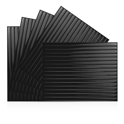 Panneaux Muraux 3D Adhesive Résistant à l'Eau et à l'Huile pour Cuisine Panneau Mural Decoratif Dalle PVC, 5 Pcs Autocol