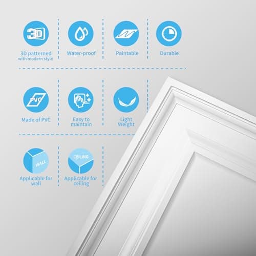 Art3d Dalles de Plafond PVC Décoratives pour Cuisine Salle de Bain, 12 Pièces 61x122 cm Couvrant 8,9 m², Blanc Résistant