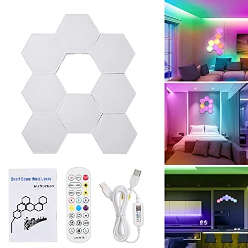 Neoglint Applique Murale Hexagonale LedRgb  Synchronisation Musique Salle De Jeu Decoration Intellectuelle Application C
