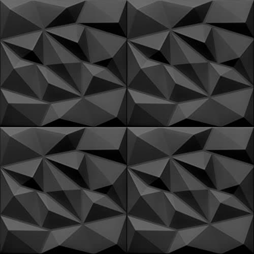 DECCART - Panneaux Mural Decoratif 3D Noir | Polystyrène PSE | Pour Décoration Murale | Appartements et Chambres | Éléga