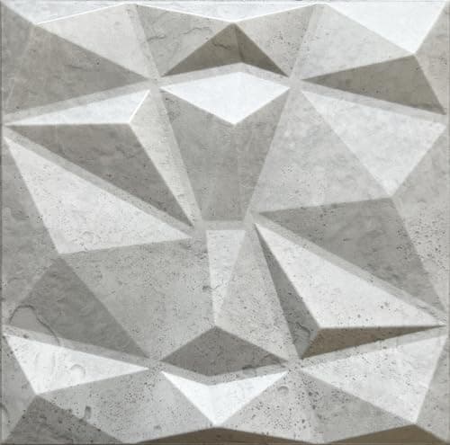 DECCART - Panneaux Muraux Decoratifs 3D Noir | Revêtement Mural Polystyrène PSE | Pour Décoration_INTÉRIEUR | 50x50 cm, — Béton