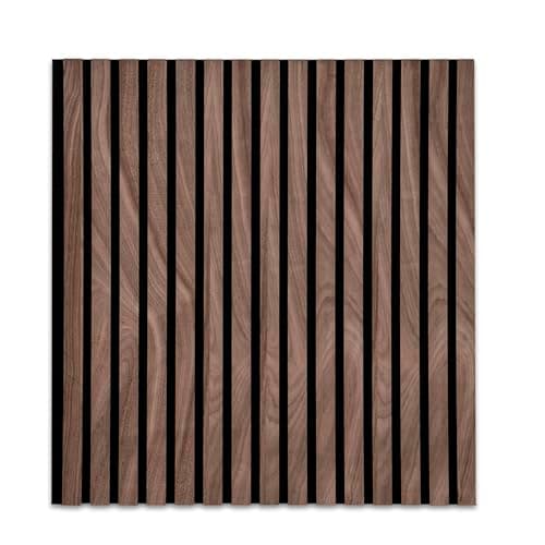 KARAT Panneaux muraux en MDFIsolation sonore pour Bureau Maison - Tasseau mural Décoration Red Oak 60x60 cm 2,1 cm — Black Walnut - 60 X 60 Cm - 2,1 Cm D'épaisseur