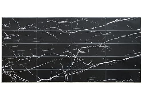 Grace Baltic Panneaux muraux 3D de qualité supérieure - Décoration murale - Autocollants muraux élastiques - Arbre À Cen — ‎marbre Noir