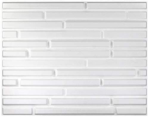 Panneaux muraux 3D canne à sucre & fibre de bambou blanc 100% naturel - Panneaux de revêtement mural (50x50cm BLADED, 2m — Simon - 62x80cm