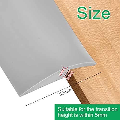 DIKEBAO Profilés de Transition Moquette Adhésifs pour Sol, Gris - 2m PvcVinyle Auto-adhésif pour Tapeçeries et Portes