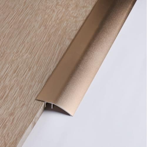 Rampe de Seuil en Aluminium pour Accessibilité, Barre de Transitoire avec Pente 6-12mm (0,9m × 4,3cm), Rattrapage de Mar — Or Cuivré