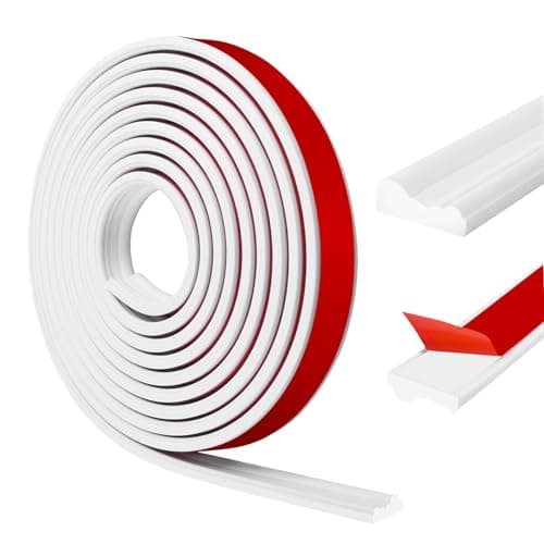 Moulures murales décoratives autocollantes flexibles en stuc Blanc 22 mm × 3 m pour décoration DIY et protection des mur
