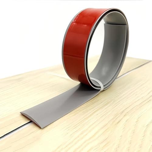 JXNVHJ Profilé De Transition Autocollante en Vinyle – Transition De Seuil Pour Moquette, Idéal Pour Maison et Bureaux (C — Gris