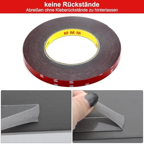 UOCAI Ruban adhésif double face industrielle extra fort, résistant à la chaleur et imperméable, 10mmx25m pour réparation