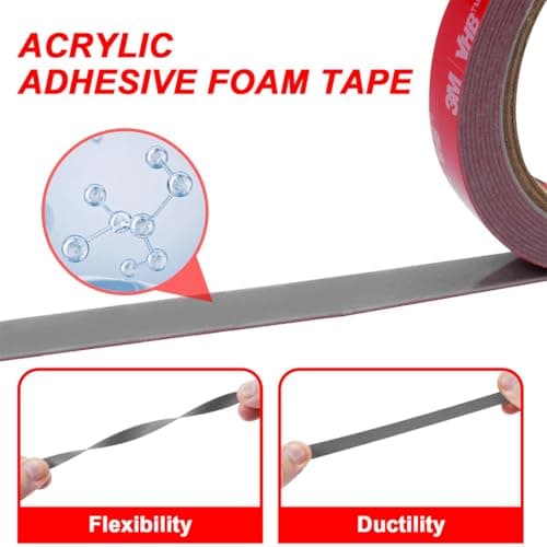 AORVYUI 3M Ruban Adhésifs Double Face Extra Fort pour Réparation et DIY (15mm*3m)