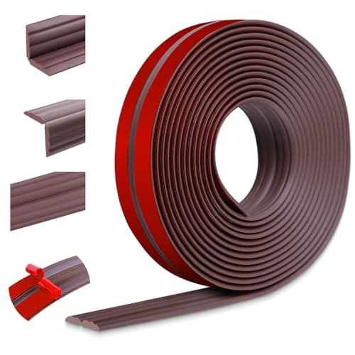 Moulure décorative PVC moulure murale adhésive protection angle souple pour mur et sol (20mm×3m, Marron)  
Moulure décor