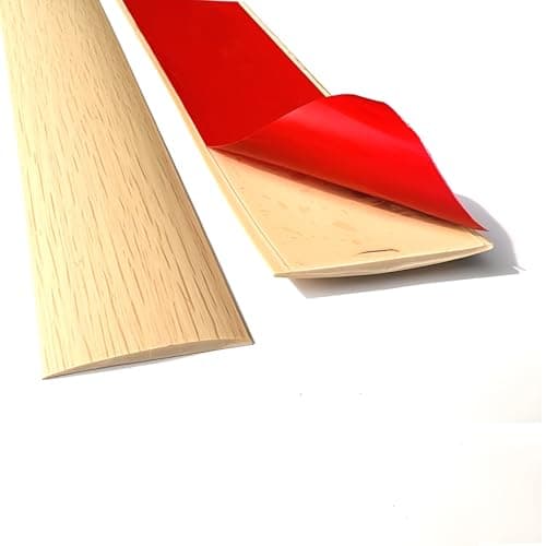 Générique Bande de Transition Autocollante en PVC Blanc 4 cm pour Carrelage Bois Stratifié Seuil de Porte — Érable