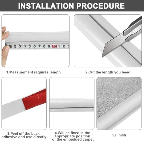 Bande de transition PVC autocollante pour tapis et sol en bois, profilé de transition autocollant de 3 mètres, bandes de