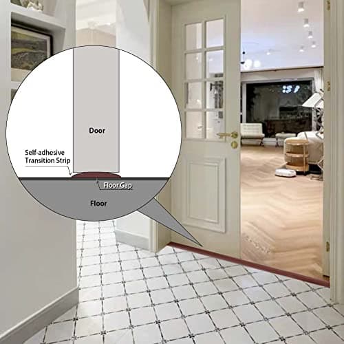 Seuil de porte adhésif en vinyle Jaune 300x4cm pour planchers stratifiés