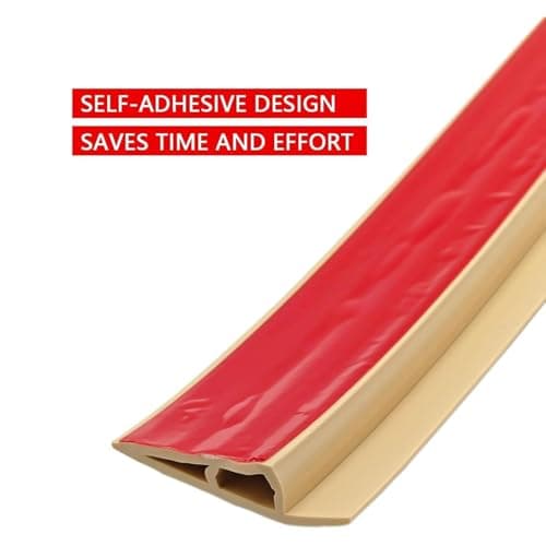 Adhésif PVC Jootuepo Seuil 5-10mm Transparenthorizontal 1M, Hauteur de Rampe Réglable, Seuil Rampe Bande (Grain de Bois