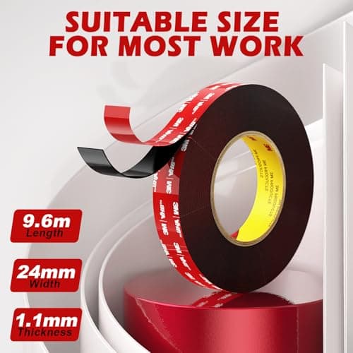 <think>
</think>

Winsay Ruban Adhésif Double Face Résistant Étanche pour Montage en Mousse VHB - 9,6 m x 10 mm, Idéal p