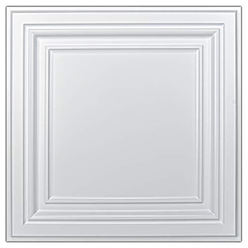 Art3d Dalles de Plafond en PVC 4,5 m² - Léger et Installer facile 61 x 61 cm