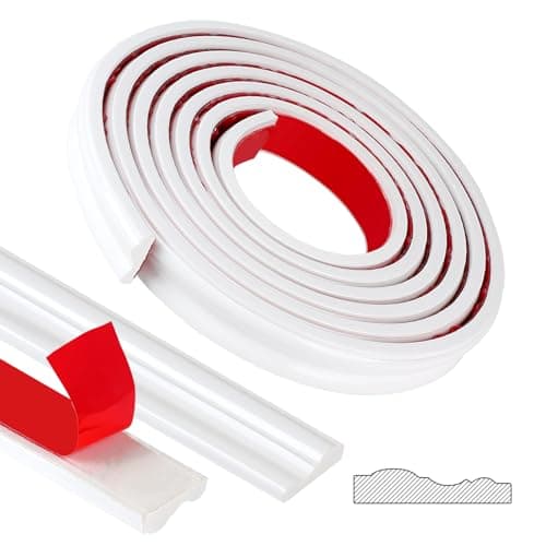 EFUTURETIME 3 Mètres Moulure Flexible Blanc pour Bricolage et Décoration de Miroir et Porte Armoire Modèle YT155
