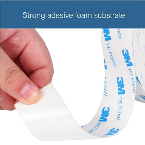 3M DPM Tapes - Ruban Adhésif Double Face 1600T 9 mm x 3 m Pour Intérieur et Extérieur, Étanche, Ruban de Montage Pour Ob