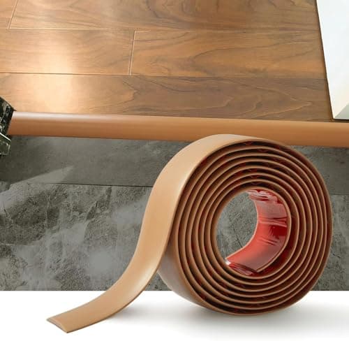 Bande de seuil auto-adhésive PVC 4cm grain de chêne beige pour sols en bois et espaces entre carreaux — Marron Clair