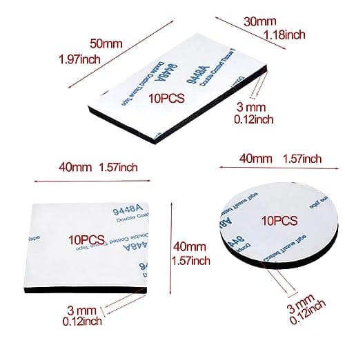 FENGYING Adhésif Dace Puissant Double Face Extra Fort pour Autocollant Face et Décoration Mural (30 Pièces)